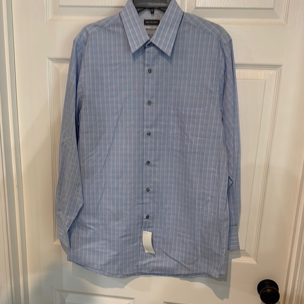 Van Heusen Blue Dress Shirt Classic Style